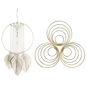 1Pcs Tapestry Dream Catcher Tassel Wall Hanging White & 15 Pcs Metal Rings Hoops for Dream Catcher Macrame Diy 5 Size
1Pcs Tapestry Dream Catcher Tassel Wall Hanging White & 15 Pcs Metal Rings Hoops for Dream Catcher Macrame Diy 5 Size