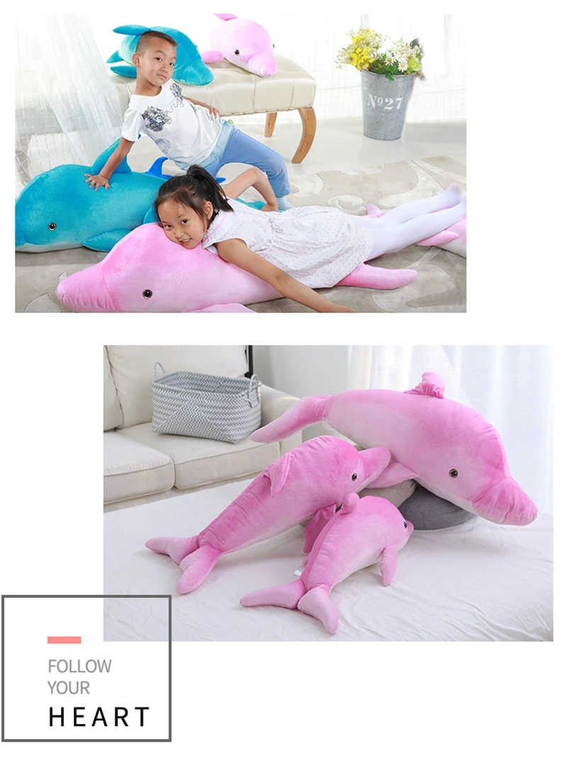 Dorimytrader Giant 115cm Animal Dolphin Plush Pillow Soft Stuffed Simulaion Dolphins Doll Cartoon Toy Kids Christmas Gift 41inch DY61657 (9)