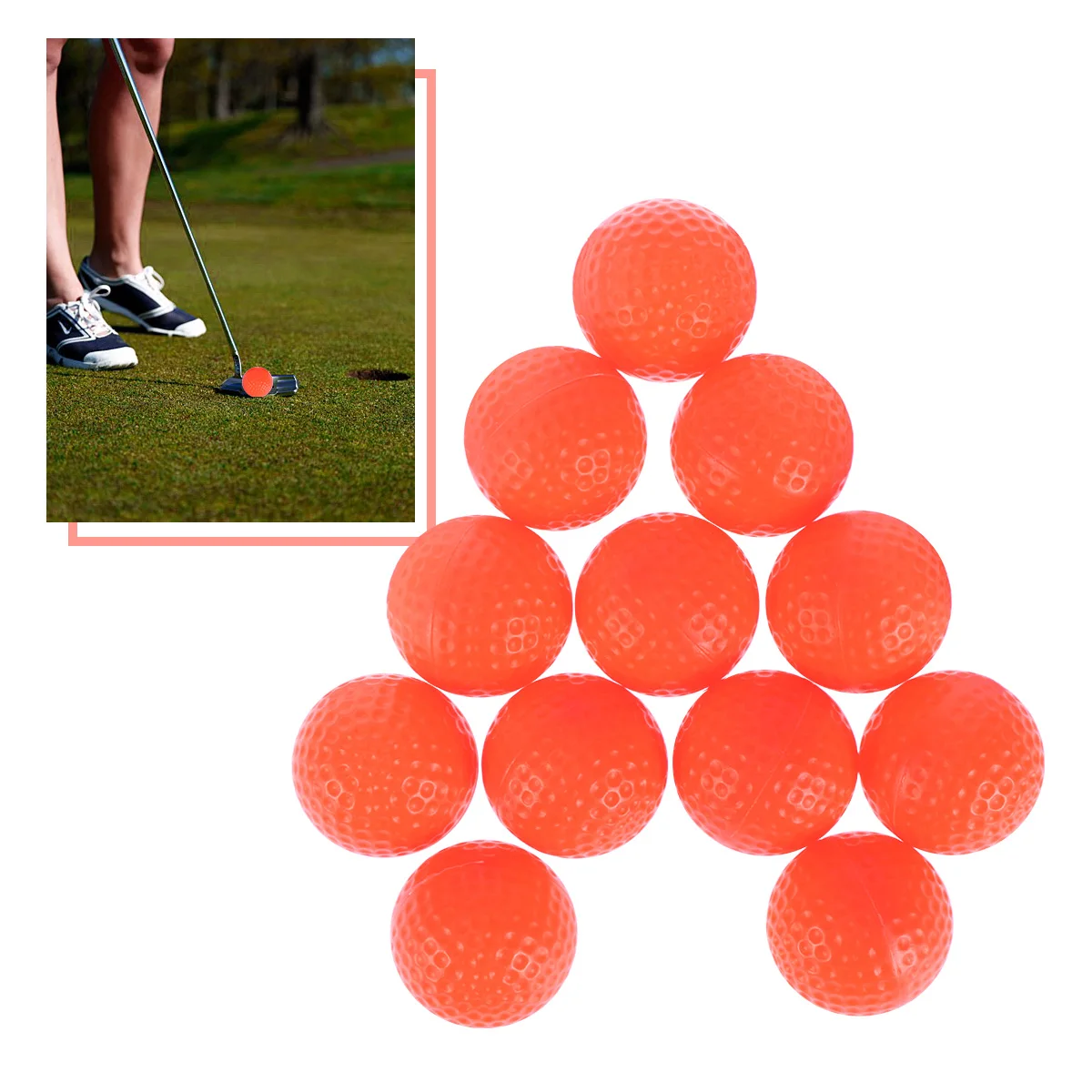 12pcs Training Golfballs Orange Indoor Training Golfballs Aids Exercise Field Balls PU Foam Golf Balls Training Sports Balls
12pcs Training Golfballs Orange Indoor Training Golfballs Aids Exercise Field Balls PU Foam Golf Balls Training Sports Balls