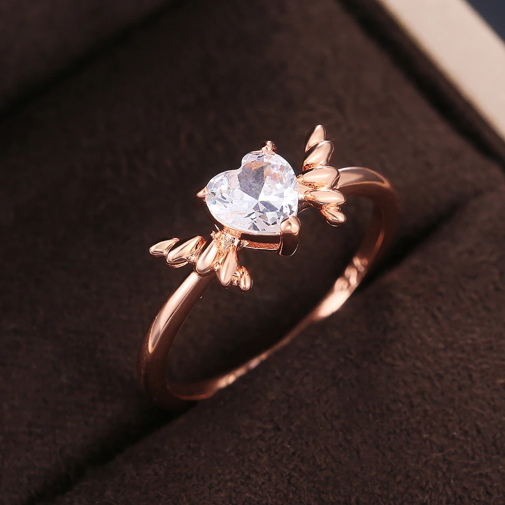 Waliicorners Love Jewelry Valentines Day Gift Female Versatile Fashion Accessories Delicate Heart Wings Rings for Women 7 H21736e2fd7ed4704a64c660b2b9124ack