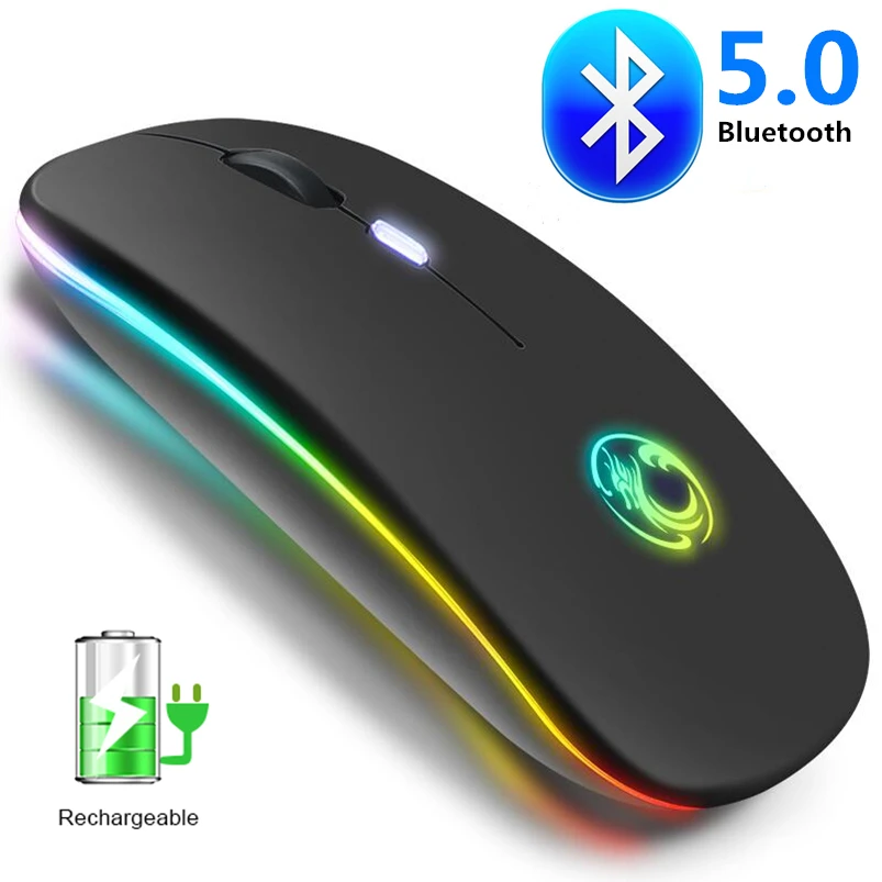 Wireless Mouse RGB Bluetooth 5.0 Mouse Computer Mouse Ergonomic Silent Mause Rechargeable Luminous Optical Mice For PC Laptop
Wireless Mouse RGB Bluetooth 5.0 Mouse Computer Mouse Ergonomic Silent Mause Rechargeable Luminous Optical Mice For PC Laptop