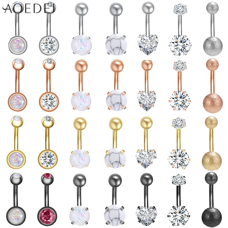 AOEDEJ Shiny Zircon Belly Ring 14G for Women Surgical Steel Navel Piercing Rosegold Belly Button Ring 5/8mm Ball Ombligo Nombril
AOEDEJ Shiny Zircon Belly Ring 14G for Women Surgical Steel Navel Piercing Rosegold Belly Button Ring 5/8mm Ball Ombligo Nombril