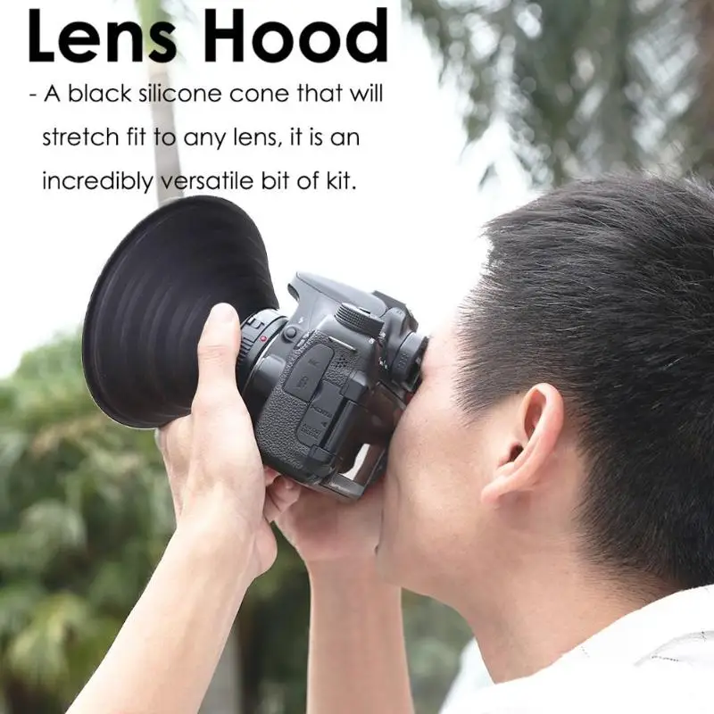 Outdoor Traveling Tackle Hood Practical Wide Scope of Application Silicone Photos Videos Image Recording Camera Lens Hood
Outdoor Traveling Tackle Hood Practical Wide Scope of Application Silicone Photos Videos Image Recording Camera Lens Hood