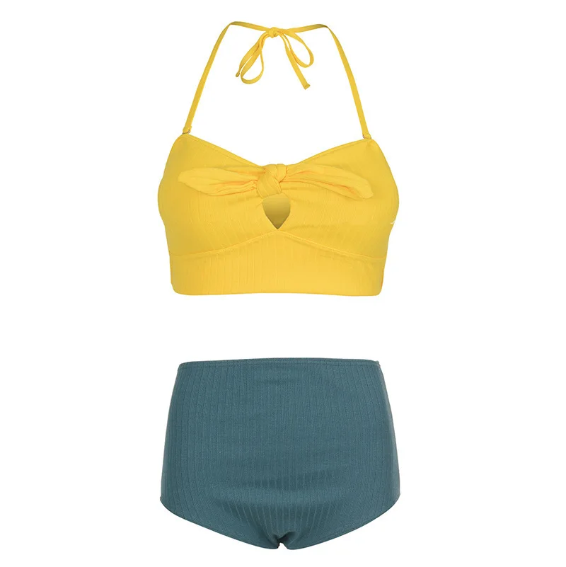 New Style Graceful Belly Covering Slimming-High-waisted Split Type Triangle Bikini Bathing Suit
New Style Graceful Belly Covering Slimming-High-waisted Split Type Triangle Bikini Bathing Suit
