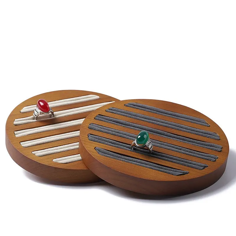 Solid Round Wooden Ring Jewelry Display Holder Microfiber Slot Ring Bangle Cufflink Jewellery Organizer Storage Tray
Solid Round Wooden Ring Jewelry Display Holder Microfiber Slot Ring Bangle Cufflink Jewellery Organizer Storage Tray