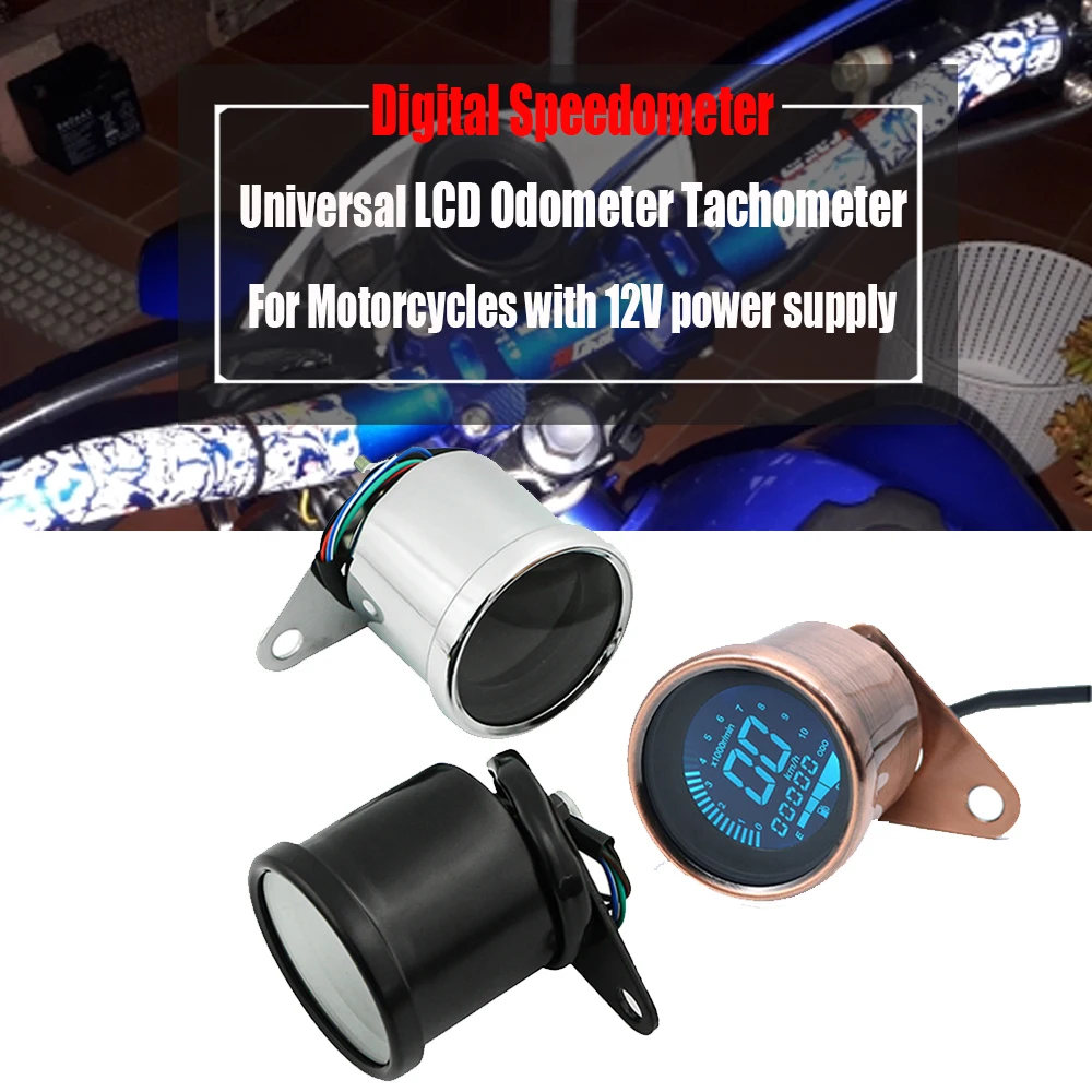 Motorcycle Universal Waterproof 12V DC Digital Speedometer Retro LCD Odometer Cafe Racer Tachometer indicator Scooter ATV Meter
Motorcycle Universal Waterproof 12V DC Digital Speedometer Retro LCD Odometer Cafe Racer Tachometer indicator Scooter ATV Meter