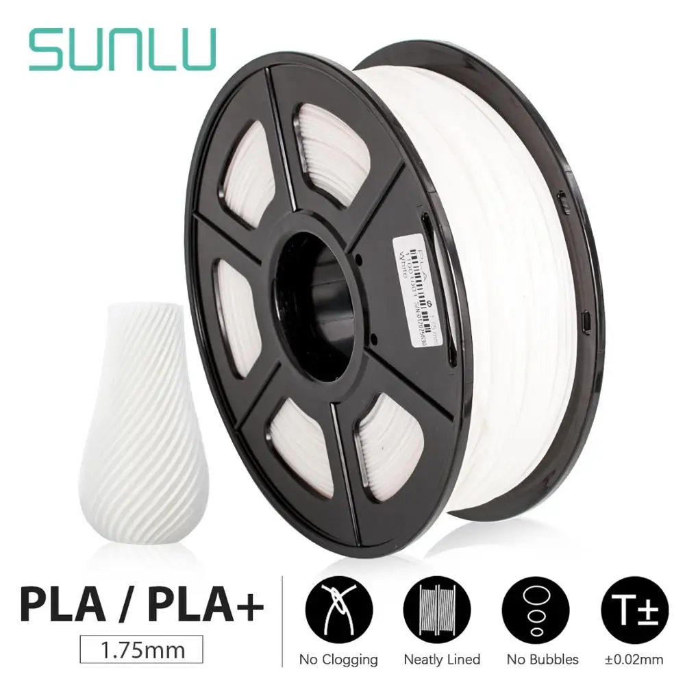 SUNLU PLA/PLA+ 3D Filament High Toughness 3D Printer Filament 1.75mm PLA Plus 1KG With Spool Non-toxic Printing Consumable
SUNLU PLA/PLA+ 3D Filament High Toughness 3D Printer Filament 1.75mm PLA Plus 1KG With Spool Non-toxic Printing Consumable