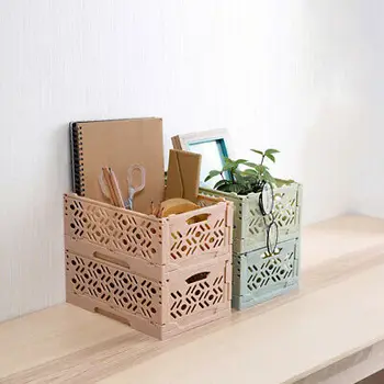 Home Office Folding Storage Container Box Plastic Makeup Desktop Vintage Hollow Storage Basket Desk Sundries Organizer 2020
Home Office Folding Storage Container Box Plastic Makeup Desktop Vintage Hollow Storage Basket Desk Sundries Organizer 2020