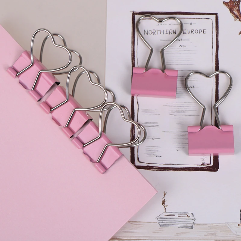 5Pcs 3.5*2.5cm Pink Color Metal Binder Clips Notes Letter heart shape Paper Clip Office Supplies
5Pcs 3.5*2.5cm Pink Color Metal Binder Clips Notes Letter heart shape Paper Clip Office Supplies