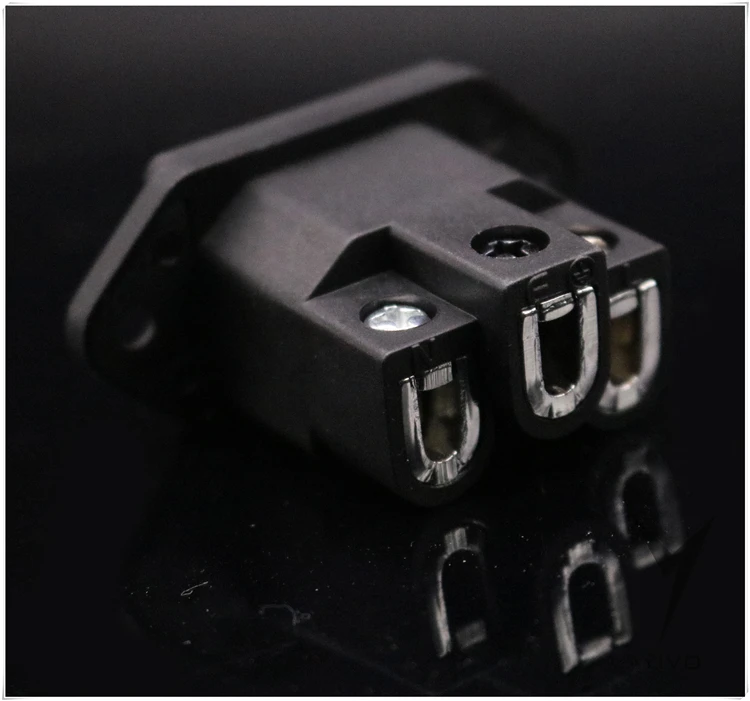 YIVO HIFI DIY Pure copper plating Rhodium us plug iec inlet socket AC 250V 10A 06
