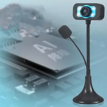 HD Video Camera Desktop Laptop Camera Live Webcam 4 LED Night Light USB with Microphone For PC Desktop Laptop Computer
HD Video Camera Desktop Laptop Camera Live Webcam 4 LED Night Light USB with Microphone For PC Desktop Laptop Computer