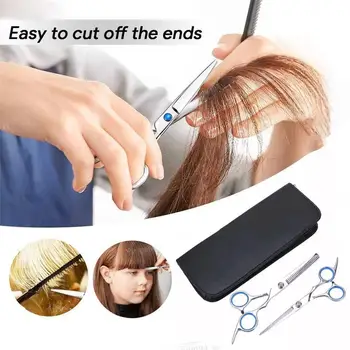 Portable Pocket Stainless Steel Thinning Shears Regular Hair Scissors Set Hairdressing Snipping Shearing Tool Flat Teeth Blades
Portable Pocket Stainless Steel Thinning Shears Regular Hair Scissors Set Hairdressing Snipping Shearing Tool Flat Teeth Blades