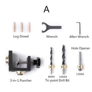 Multifunction Woodworking Doweling Jig Kit Adjustable Drill Bit Guide Puncher Locator Dowel For Furniture Connecting Carpentry
Multifunction Woodworking Doweling Jig Kit Adjustable Drill Bit Guide Puncher Locator Dowel For Furniture Connecting Carpentry