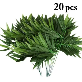 20pcs Faux Leaf Stem Creative Lifelike Bamboo Artificial Leaf Fake Leaf Stem Artificial Plants Photography Props Home Decor
20pcs Faux Leaf Stem Creative Lifelike Bamboo Artificial Leaf Fake Leaf Stem Artificial Plants Photography Props Home Decor