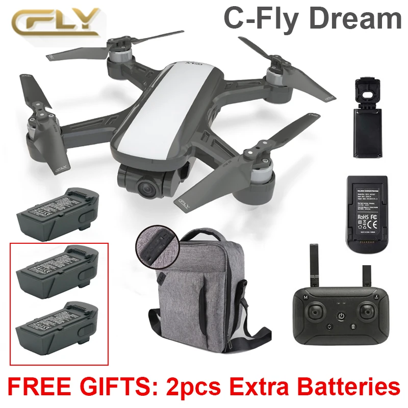 C-FLY Dream RC Drone Camera GPS FPV 1080P HD Real Time Camera Aerial Video RC Quadcopter Aircraft Quadrocopter Toys Kid
C-FLY Dream RC Drone Camera GPS FPV 1080P HD Real Time Camera Aerial Video RC Quadcopter Aircraft Quadrocopter Toys Kid
