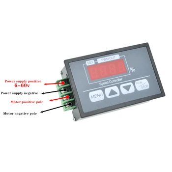 1PCS Digital Display Percentage Tachometer 30A DC 6V-60V Speed Controller DC Motor Slow Start/Stop Controller
1PCS Digital Display Percentage Tachometer 30A DC 6V-60V Speed Controller DC Motor Slow Start/Stop Controller