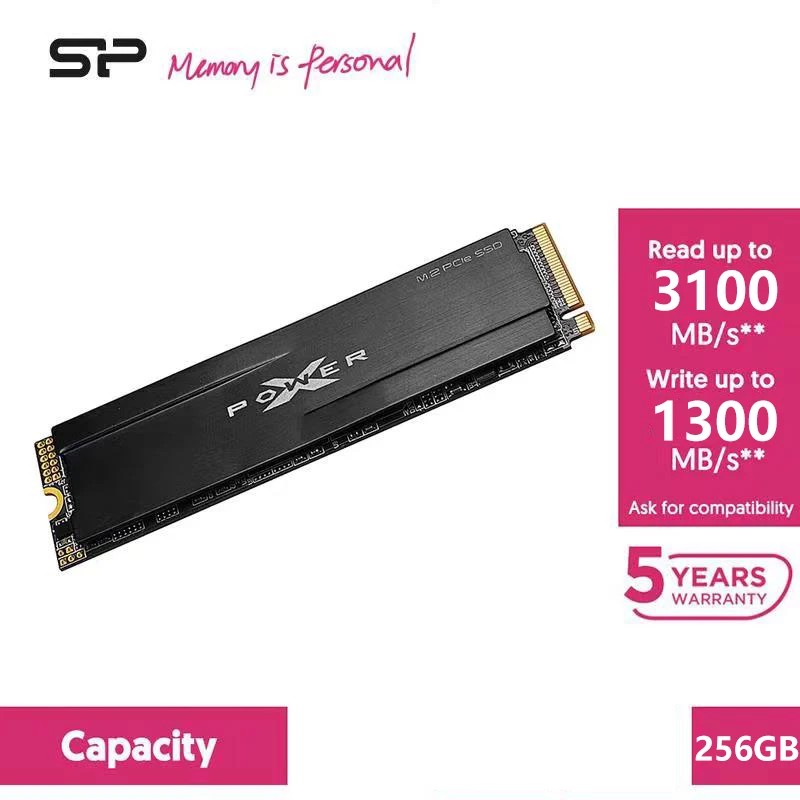 Внутренний твердотельный накопитель Silicon Power XD80 m2 NVME SSD 256 Гб M.2 2280 PCIE nvme жесткий