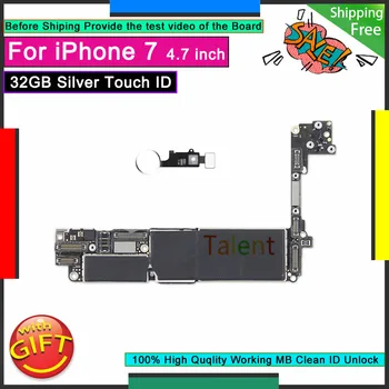 For IPhone 7 Motherboard 32GB Silver Touch ID Unlocked Disassembly Mainboard Good Working Logic Board Tested Full Functions
For IPhone 7 Motherboard 32GB Silver Touch ID Unlocked Disassembly Mainboard Good Working Logic Board Tested Full Functions