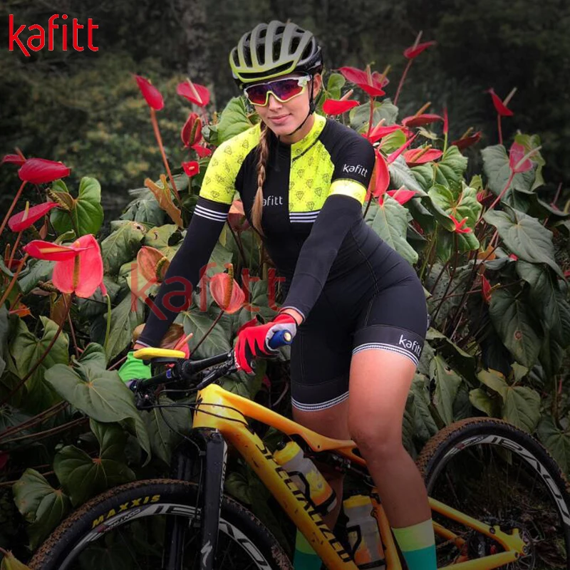 Kafitt новинка Macaquinho ciclismo feminino триатлонный комбинезон Женский трикотажный костюм с