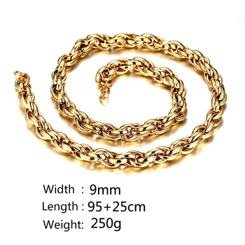 RUIYI B23 stainless steel necklace hot sell man 9mm wide stone steel gold color 95+25cm big chain punk Grain texture shape
RUIYI B23 stainless steel necklace hot sell man 9mm wide stone steel gold color 95+25cm big chain punk Grain texture shape
