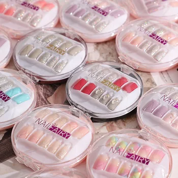 Fake Nails Press Coffin False with Glue Set Packaging Full Artificial Short Kiss Detachable Stick Designs Art Tipsy Cover Box
Fake Nails Press Coffin False with Glue Set Packaging Full Artificial Short Kiss Detachable Stick Designs Art Tipsy Cover Box
