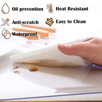 Soft Clear Tablecloth Transparency TPU Table Cloth Waterproof Oilproof Kitchen Dining Table Cover for Rectangle/Round Table 1mm
Soft Clear Tablecloth Transparency TPU Table Cloth Waterproof Oilproof Kitchen Dining Table Cover for Rectangle/Round Table 1mm