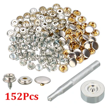 152pcs 10mm Screw Boat Marine Repair Canvas Fabric Snap Fastener Cover Button Socket Screw Stud Self-Tapping Support Accessories
152pcs 10mm Screw Boat Marine Repair Canvas Fabric Snap Fastener Cover Button Socket Screw Stud Self-Tapping Support Accessories
