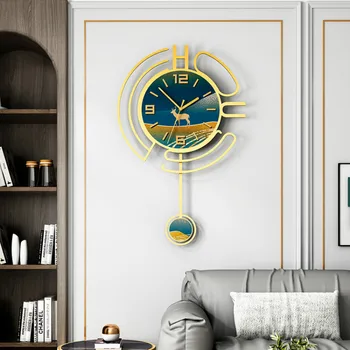 Art Luxury Wall Clock Large Nordic Pendulum Modern Silent Living Room Quartz Wall Clock Creative Horloge Home Decor Clock DA60WC
Art Luxury Wall Clock Large Nordic Pendulum Modern Silent Living Room Quartz Wall Clock Creative Horloge Home Decor Clock DA60WC