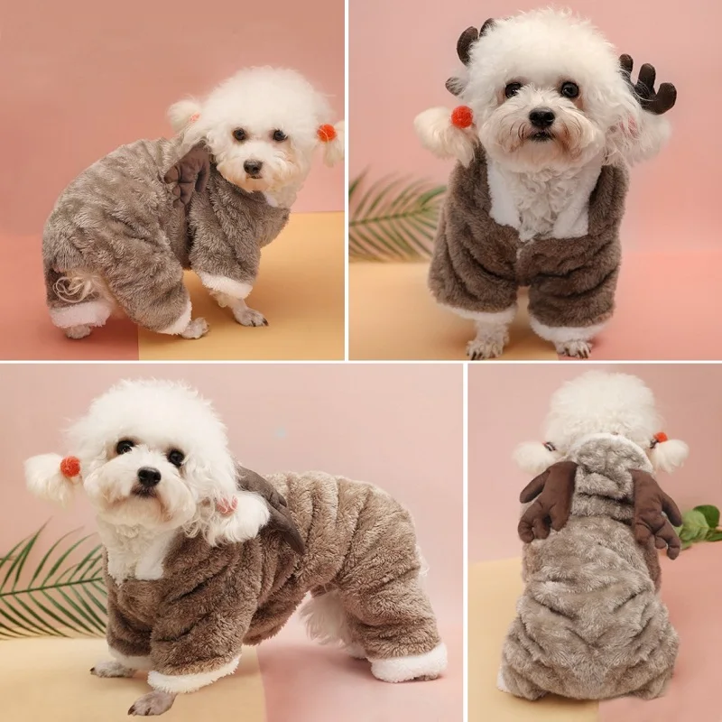 Осенняя Милая Одежда для собак толстовка одежда домашних животных мягкое пальто
