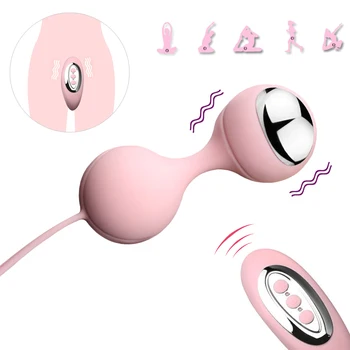 

Kegel Vaginal Ball Ben Wa Ball Vagina Tight Exercise Geisha Ball for Women 10 Speeds Wireless Remote Vibrating Jump Eggs Sex Toy