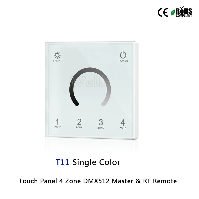85-265VAC 2.4G led Touch Panel 4 Zone RGB DMX512 Master & RF Remote for single color/color temperature/RGB/RGBW led strip
85-265VAC 2.4G led Touch Panel 4 Zone RGB DMX512 Master & RF Remote for single color/color temperature/RGB/RGBW led strip