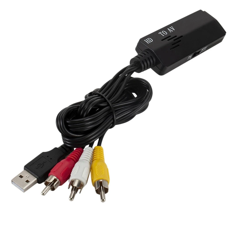 1080P HDMI-совместимый с 3 RCA/AV Аудио Видео кабель конвертер адаптер USB зарядкой для ТВ