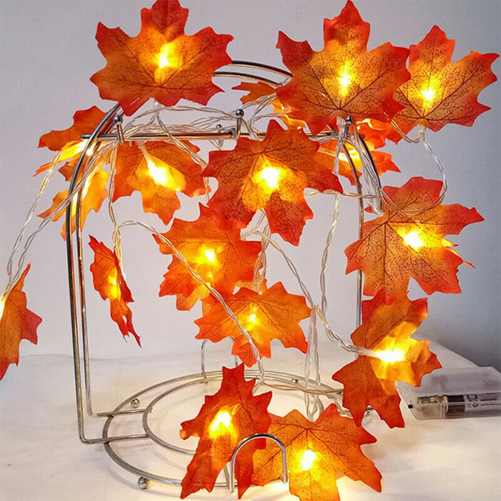 Fairy String Lights 10/20/40 LEDs Maple Leaves Light Battery Operated for Outdoor Home Christmas Party Decoration
Fairy String Lights 10/20/40 LEDs Maple Leaves Light Battery Operated for Outdoor Home Christmas Party Decoration