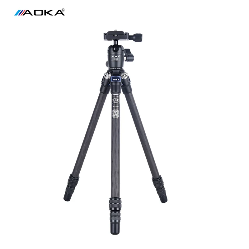 AOKA CMP163CL Carbon Fiber Tripod Portable Camera Stands With KB20 Ball Head 3 Section Max Loading 3kg | Электроника