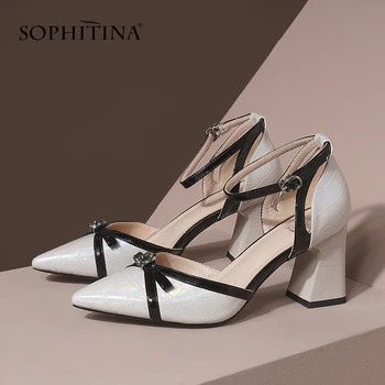 SOPHITINA Elegant Pumps Women Fashion Mixed Colors Pointed Toe Butterfly knot Thick Heels Pumps Plus Size Sexy Shoes Women SO489
SOPHITINA Elegant Pumps Women Fashion Mixed Colors Pointed Toe Butterfly knot Thick Heels Pumps Plus Size Sexy Shoes Women SO489