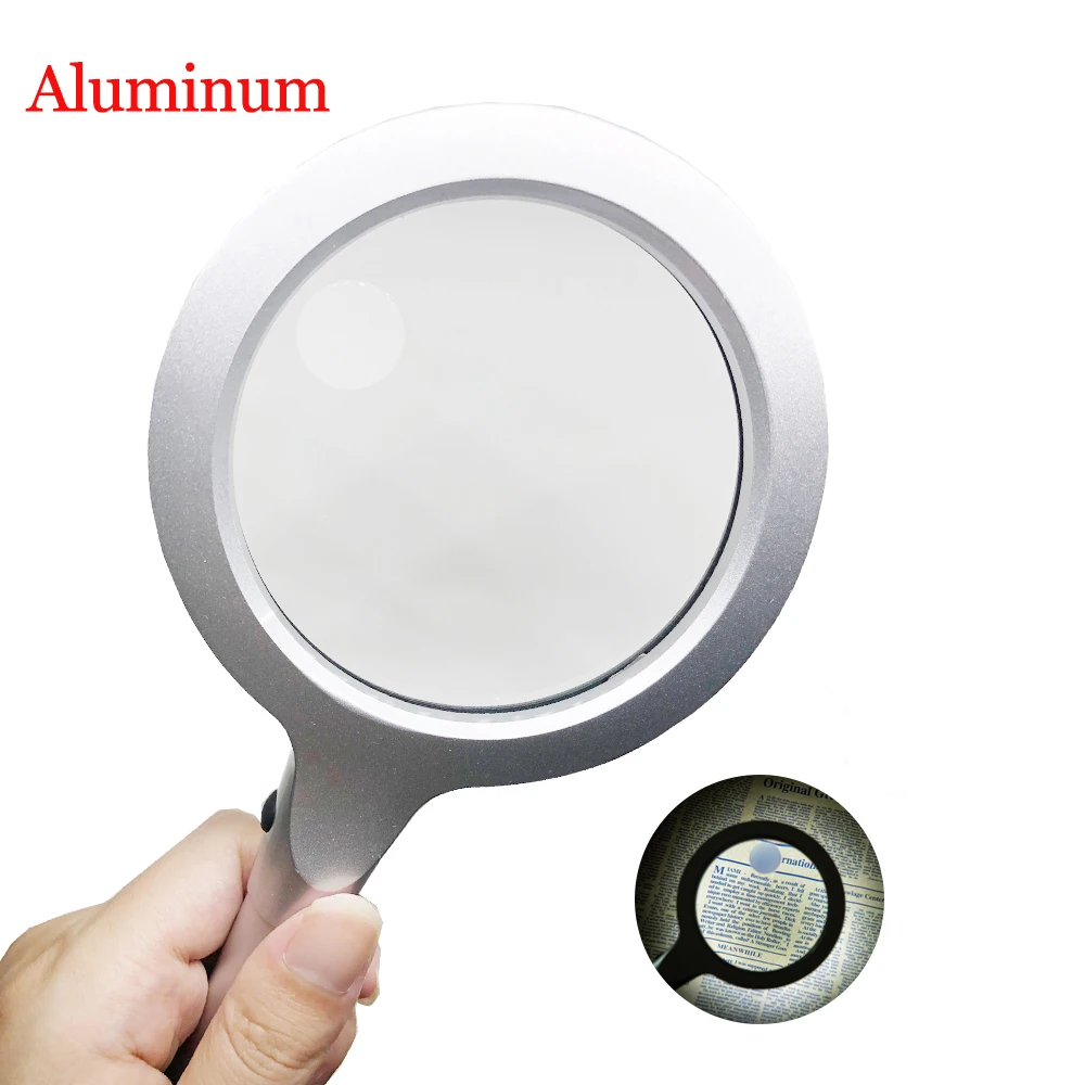 Handheld 5X 10X Magnifying Glass With 12 Led Light High Grade Aluminum Magnifier Glass For Seniors Loupe Jewelry Repair Reading
Handheld 5X 10X Magnifying Glass With 12 Led Light High Grade Aluminum Magnifier Glass For Seniors Loupe Jewelry Repair Reading