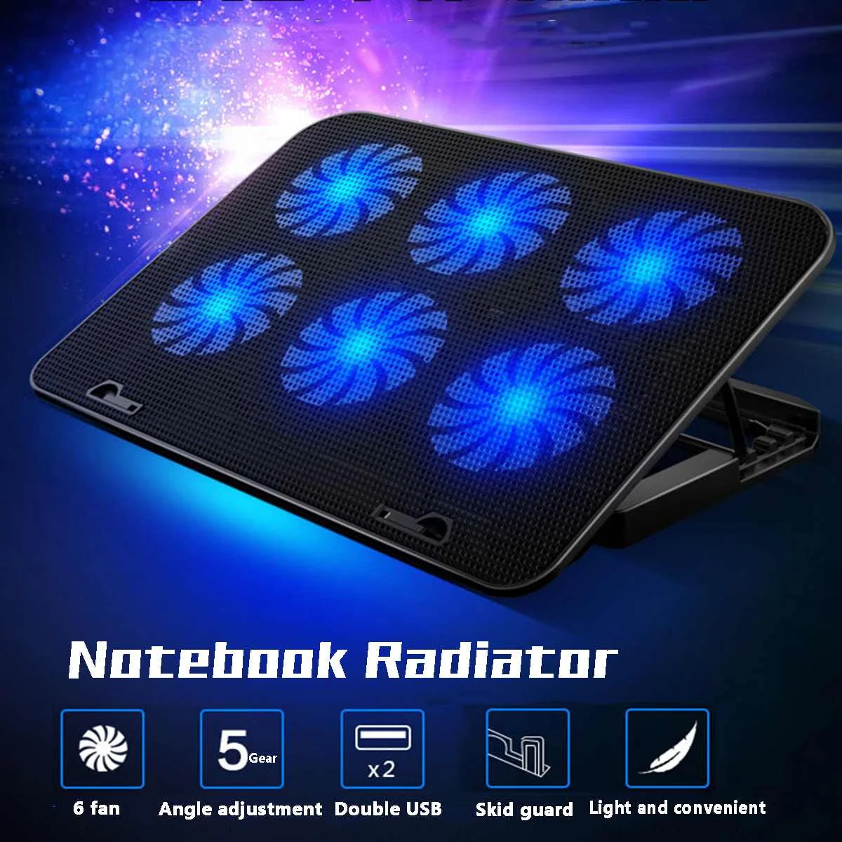 S SKYEE LED With 6 Cooling Fans Light USB Port 7 -17 Inch Laptop Notebook Simple Cooling Cooler Stand Pad For Laptop Computer
S SKYEE LED With 6 Cooling Fans Light USB Port 7 -17 Inch Laptop Notebook Simple Cooling Cooler Stand Pad For Laptop Computer
