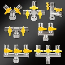 All Copper Electroplating Thickened 1/2" 3-Way 4-Way Gas Valve Angle Valve Ball Valve For Water Heater Faucet Switch Shunt
All Copper Electroplating Thickened 1/2" 3-Way 4-Way Gas Valve Angle Valve Ball Valve For Water Heater Faucet Switch Shunt