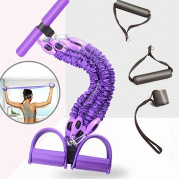 4-Tube Foot Pedal Elastic Pull Rope Fitness Resistance Band Kit with Fabric Covered for Exercise Heavy Strength Workouts
4-Tube Foot Pedal Elastic Pull Rope Fitness Resistance Band Kit with Fabric Covered for Exercise Heavy Strength Workouts