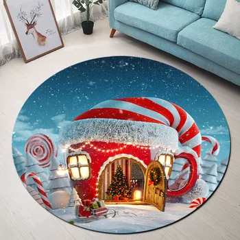 Home Carpet Christmas Magic House Forest Candy Snow Printed Decorative Round Carpet Kid's Play Crawl Chair Mat Bedroom Baby Rug
Home Carpet Christmas Magic House Forest Candy Snow Printed Decorative Round Carpet Kid's Play Crawl Chair Mat Bedroom Baby Rug