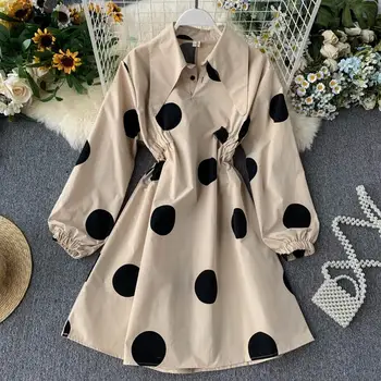 Runway Designer 2020 Women Big Polka Dot Mini Dress Vintage Long Sleeve Turn-down Collar High Waist Pink/White/Beige/Khaki Dress
Runway Designer 2020 Women Big Polka Dot Mini Dress Vintage Long Sleeve Turn-down Collar High Waist Pink/White/Beige/Khaki Dress