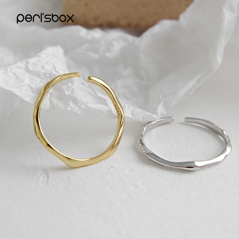 Peri'sBox Gold Irregular Rings for Women and Men Adjustable 925 Sterling Silver Rings Elegant Minimalist Ring Everyday Jewelry
Peri'sBox Gold Irregular Rings for Women and Men Adjustable 925 Sterling Silver Rings Elegant Minimalist Ring Everyday Jewelry