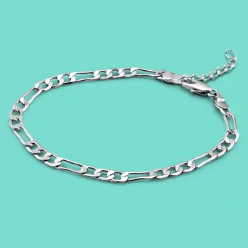 Classic Women's 925 Sterling Silver Bracelet Solid Silver Figaro Chain 20CM Length Lobster Claw Clasp Charm Jewelry Gift
Classic Women's 925 Sterling Silver Bracelet Solid Silver Figaro Chain 20CM Length Lobster Claw Clasp Charm Jewelry Gift