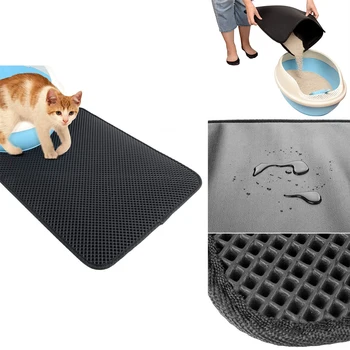 Waterproof Pet Cat Litter Mat EVA Double Layer Litter Cat Pads Trapping Pet Litter Box Mat Pet Products Bed For Cats House Clean 
Waterproof Pet Cat Litter Mat EVA Double Layer Litter Cat Pads Trapping Pet Litter Box Mat Pet Products Bed For Cats House Clean