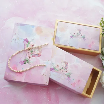18.5*11*4.7cm 3set Gold Pink Unicorn Dream Day Design Paper Box + Bag As Birthday Wedding Party Gift Packaging Use
18.5*11*4.7cm 3set Gold Pink Unicorn Dream Day Design Paper Box + Bag As Birthday Wedding Party Gift Packaging Use
