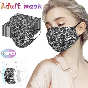 100PC Disposable Face Mask Adult Fashion Lace Protection Mask for face Three Layer Breathable Mouth Mask Mascarillas Masque
100PC Disposable Face Mask Adult Fashion Lace Protection Mask for face Three Layer Breathable Mouth Mask Mascarillas Masque