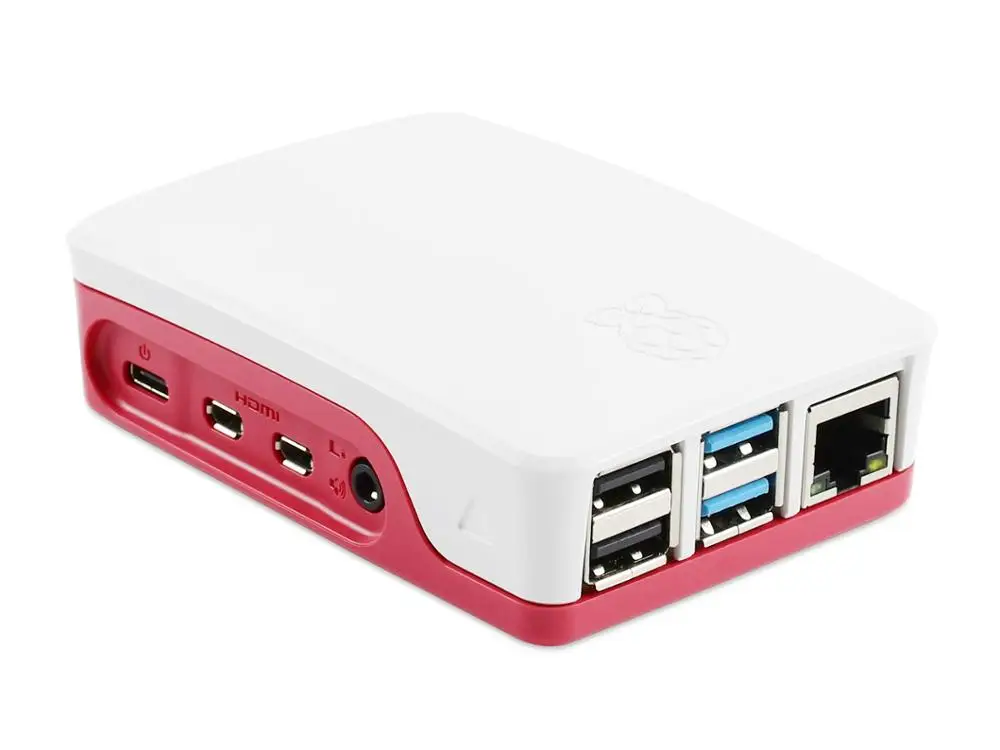 The Red/White official Raspberry Pi case for Raspberry Pi 4 High-quality, two-part ABS construction
The Red/White official Raspberry Pi case for Raspberry Pi 4 High-quality, two-part ABS construction