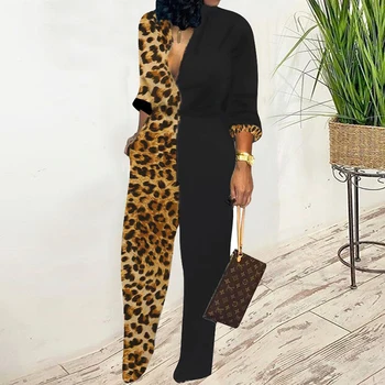 Leopard Patchwork Autumn Jumpsuits Full Sleeve Button Deep V Wide Legs Casual Women Overalls Club Sexy One Piece Outfits Romper
Leopard Patchwork Autumn Jumpsuits Full Sleeve Button Deep V Wide Legs Casual Women Overalls Club Sexy One Piece Outfits Romper