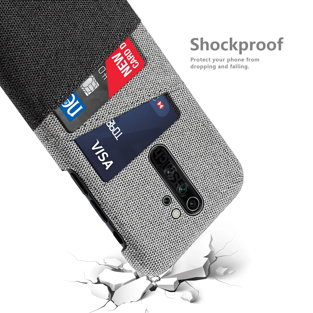 Чехол для Xiaomi Note 7 Pro Redmi 9S 9 тонкий тканевый жесткий защитный чехол ПК 8 кошелек