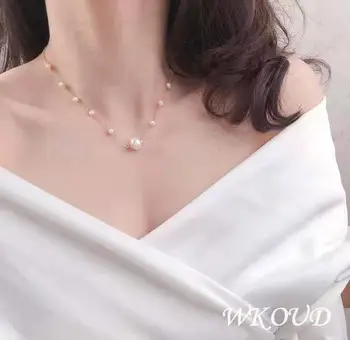 WKOUD Fine Pearl Jewelry Natural Freshwater Pearl Necklace For Women 3-7mm 14K Gold Plated Babysbreath Design Simple Graceful
WKOUD Fine Pearl Jewelry Natural Freshwater Pearl Necklace For Women 3-7mm 14K Gold Plated Babysbreath Design Simple Graceful